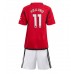 Tanie Strój piłkarski Manchester United Rasmus Hojlund #11 Koszulka Podstawowej dla dziecięce 2023-24 Krótkie Rękawy (+ szorty)